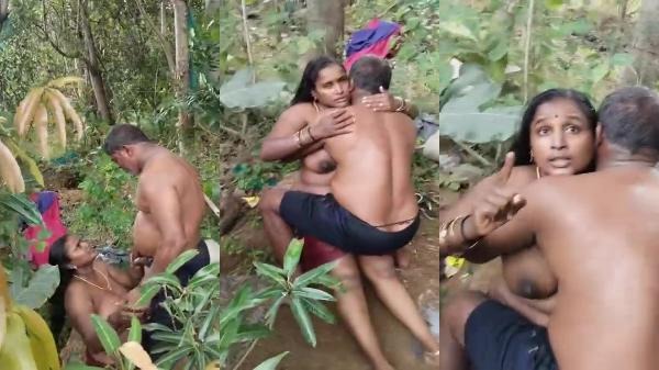 জঙ্গলে প্রেমিকের সাথে চুদাচুদির অবস্থায় ধরা পড়লেন এক দেশি আন্টি